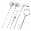 Audio-Technica ATH-CKF500WH In-ear Headphones with Rhinestone Detailing, Elegant Calligraphy and Key-shaped Cable Wrap, White