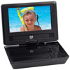Audiovox D710 Portable DVD Player with 7" LCD Display, Dual Headphone Jacks, 16:9 Aspect Ratio, Built-In Stereo Speakers, Audio/Video Output