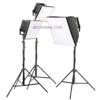 Alzo Digital 600-EX Fluorescent Video Portrait Studio 3 Light Location Kit without Case 1525V