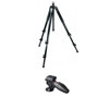 Manfrotto 055CXV3 Tripod View-3 Section with Manfrotto 324RC2 Lightweight Adapto Technopolymer Body Joystick Head with Quick Release, , Dark Gray