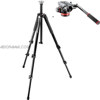 Manfrotto 055XB Black Tripod with Manfrotto MVH502AH Pro Video Head with Quick-Release and Flat Base