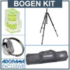 Manfrotto 055XB Black Tripod Legs Kit, with Adorama Deluxe Tripod Case, Double Bubble Level, Tripod Hanger