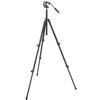 Manfrotto 055XDB Black Basic Tripod with 128LP Micro Fluid Head