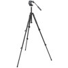Manfrotto 190XB 3 Section Black Aluminum Tripod Legs with 128LP (3126) Micro Fluid Head, Max Load: Legs: 11 lbs/Head: 8.9 lb.