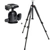 Manfrotto 190XB 3 Section Black Aluminum Tripod Legs, with Manfrotto Compact Ball Head 496 w/ RC2 Rapid Connect Plate