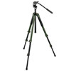 Manfrotto 700RC2 Mini Video Head with Rapid Connect &amp; 055XV Lightweight Green Aluminum Tripod Legs
