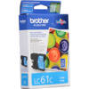Brother LC61C Innobella Standard Yield Cyan Color Ink Cartridge (Approximatly 325 Pages) LC61C, Brother brand