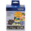 Brother LC75 Innobella XL Series High Yield Black Ink Cartridges LC752PKS, Brother brand