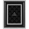 Burnes of Boston Samba, Wood Picture Frame for a 5x7" Photograph, Color: Black with Silver Trim.