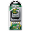 Energizer Compact Battery Charger with 4 AA NiMH Rechargeable Batteries