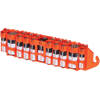 Storacell by Powerpax "Original" Battery Caddy, Orange - Holds 12 "AA" Batteries, 4 "AAA",2 "C", and 1 "9V" Battery