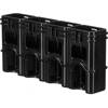 Storacell by Powerpax Slim Line "9V" Battery Caddy, Black - Holds Four 9 Volt Batteries