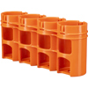 Storacell by Powerpax Slim Line "D4" Battery Caddy, Orange - Holds 4 "D" Batteries