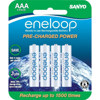 Sanyo Eneloop AAA Rechargeable Ni-MH Battery, 1500 Cycle, 4 Pack