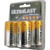 UltraLast "D" Alkaline Batteries, Pack of 4