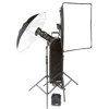 Bowens Gemini Classic 250C/250C Monolight Travelpak Kit with Two 250ws Monolights, Small Travelpak, 35" Umbrella, Softbox, Wide-Angle Reflector