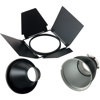 Bowens Reflector Kit, with 60° Grid Reflector, Snoot &amp; 4-Leaf Barndoor for Gemini Monolights.