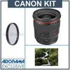 Canon EF 24mm f/1.4L II USM AutoFocus Wide Angle Lens - USA - Advanced Kit - with B + W 77mm Circular Polarizer Multi Coated Glass Filter, B + W 77mm #102 0.6 (4x) Neutral Density Glass Filter