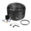 Canon EF 50mm f/1.8 II Standard AutoFocus Lens Kit, USA with Tiffen 52mm UV Filter, Lens Cap Leash, Professional Lens Cleaning Kit