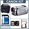Canon FS400 Flash Memory Camcorder - Silver - Bundle - with 16GB SD Memory Card, Camcorder Case, Digital Lens Cleaning Kit, Class On Demand Training DVD