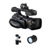 Canon XF-100 High Definition Professional Camcorder - Bundle - with Switronix TL-50 30w Dimmerable DC Powered LED Light, Bescor SA-1 Universal Swivel Shoe Mount Adaptor