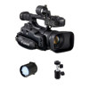 Canon XF-105 High Definition Professional Camcorder - Bundle - with Switronix TL-50 30w Dimmerable DC Powered LED Light, Bescor SA-1 Universal Swivel Shoe Mount Adaptor