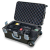 Porter Case PCi Injection Molded Airline Carry On Case, Camera Divider Version with Trolly Cart - Black/Grey (External Size: 22in x 14in x 9in)
