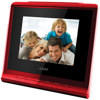 Coby DP356 3.5 inch (4:3) Digital Photo Frame with Alarm Clock, Red