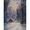 Denny Manufacturing 8x8' Holiday Cottage Freedom Cloth Backdrop CPM667788