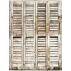 Denny Manufacturing 5x7' Whitewash Shutters Freedom Cloth Backdrop CPM673357