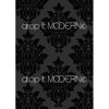 Drop it MODERN 9' x 12' Back In Black Fabric Backdrop with Velvet Flocked Design