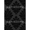 Drop it MODERN 9' x 9' Back In Black Fabric Backdrop with Velvet Flocked Design