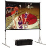 Da-Lite Fast-Fold Deluxe , Portable Free Standing Front Projection Screen, 10'-6" x 14' Video Format, Da-Mat Surface.