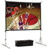 Da-Lite Fast-Fold Deluxe , Portable Free Standing Rear Projection Screen, 63" x 84", Diagonal 105", Video Format, DA-Tex Surface.