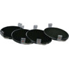 Dynalite 7" Black Grid Spot Set, Set of Four (RR4G / 3308B)