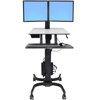Ergotron WorkFit-C Dual Sit-Stand LCD Workstation, Computer Systems > Computer Accessories > Computer Carts > Ergotron Computer Carts