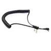 Dot Line DL-0427 15 feet Male PC to Household Coiled Flash Cord, Black