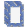 Collector's Gallery Tinted Embossed Denim Polka Dots Photo Greeting Cards for Your 3.5" x 5" or 4x6" Picture, Pack of Three Cards.