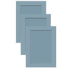 Collector's Gallery Tinted Embossed Colonial Blue Photo Greeting Cards for Your 3.5" x 5" or 4x6" Picture, Pack of Three Cards.