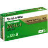 Fujifilm Fujicolor Reala 100 Color Negative Film ISO 100, 120 Size, 5 Pack, CS-120