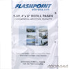 Flashpoint Professional Proof Album Refills, 3-Ring Ultra Clear Sheets Holds 4x6" 3-Up Photos, Color: White, (Pack of 25)
