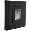 Flashpoint Proof Album Synthetic Fabric Series, Holds 200 5x7" Photos, With Front Window Opening, Color: Black Cover with Black Pages.