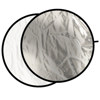 Flashpoint 42" Circular Collapsible Disc Reflector, Silver / White