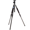 Flashpoint F-1328N Carbon Fiber Tripod, 4 Section Leg Set, Supports 24.2 lbs., Maximum Height 63". with Flashpoint F-3 Magnesium Alloy Tripod Ball Head with Quick Release Plate