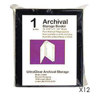 Adorama Archival Plastic Storage Binder Box with 3 'O'-Rings, Color: Black, Case of Twelve
