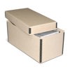 Print File Tan 2-piece CD/DVD Storage Box - 5.5" x 5.5" x 12"