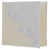 Fetco Home Decor Natasha Series, Heart and Vine Leather Bound Album, Holds 200 4x6" Photos 2 Up, with Memo, Color: White.