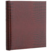 Gallery Leather 3 Ring Compact Embossed 9" x 8" Album with Bonded Leather Red Covers, 60 Pages holds Two 3" x 5", 4x6" Photos per Side.