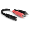 Hosa 10' Stereo 3.5mm Mini Female to Two RCA Males Breakout Y-Cable