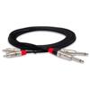 Hosa 5' Pro Stereo Interconnect Dual REAN 1/4" TS Male - $15.49